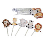 Safari Baby Aquarela 100 Topper Tags Para Doces