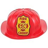SAFIGLE Chapéu De Bombeiro Infantil Capacete De Chefe De Bombeiros Para Crianças Capacete De Bombeiro Infantil Acessórios De Chapéu De Plástico Rígido Bombeiro Capacete De Festa