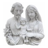 Sagrada Família Em Mármore Busto Branco
