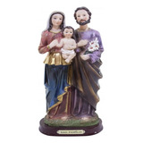 Sagrada Família Imagem Religiosa Católica De Resina 21 Cm Cor Marrom
