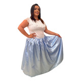 Saia Azul Clara Umbanda