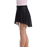 Saia Ballet Infantil Transpassada Amarrar Jersey Tam P Preto