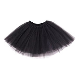 Saia Ballet Tutu Tule Cetim Três Camadas Rodada 40 Cm Altura