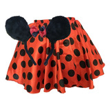 Saia Bolinhas Minnie Cetim