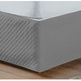 Saia Box Cama Casal Matelado Ultrassônico Cor Cinza