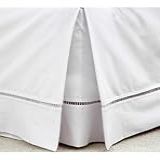 Saia Box Cama Casal Padrão Percal 200 Fios Com Ponto Palito Branca
