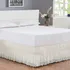 Saia Box Cama Casal Perolla Bordado Ultrassônico Cor Palha