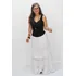 Saia Branca Longa Com Renda 100% Algodão Floral Boho Chic