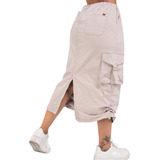 Saia Cargo Drapeado Lateral