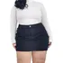 Saia Cargo Plus Size Jeans Tamanhos Grandes Bolso Gordinha