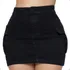 Saia Cargo Sarja Feminina Cintura Alta Com Lycra Bolsos 