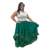 Saia Cigana Esmeralda Verde