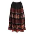 Saia Cigana Longa Indiana Batik Bordada Étnica Boho Hippie