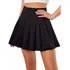 Saia Colegial Pregueada Lisa Preta Lolita Cosplay 