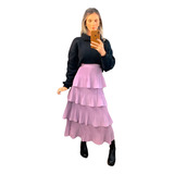 Saia Crepe Longa 4