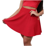 Saia Curta Feminina Rodada Godê Roupa Feminina