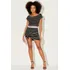 Saia Curta Malha Ajuste Personalizado Planet Girls Preto