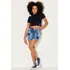 Saia Curta Stars E Strass Planet Girls Jeans Médio