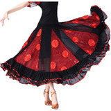 Saia De Dança Flamenca Para Mulheres Estilo Moderno
