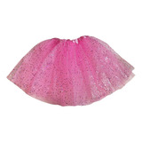 Saia De Tule Adulto Tutu Com Brilho Glitter Carnaval 40 Cm