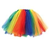 Saia De Tule Com Faixas Coloridas De Arco Irirs Para Fantasia Infantil 29x20