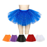 Saia De Tule Tutu Adulto Colorida Brilho Carnaval Fantasia
