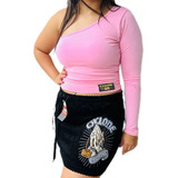 Saia De Veludo Branca