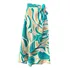 Saia Envelope Com Forro Longa Traspassada Midi Floral Estamp