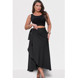 Saia Envelope Longa Transpassada Evangelica Igreja Moda Luxo