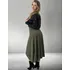 Saia Envelope Suede De Transpassar Ajusta Ao Corpo