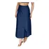 Saia Envelope Transpassada Longa De Amarrar Jeans Tendência