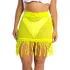 Saia Femina Franjinha Com Cordão Na Cintura Moda Praia