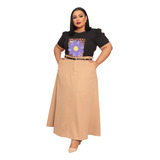 Saia Feminina Alfaiataria Plus