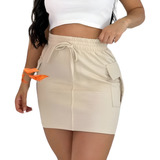Saia Feminina Cargo Moletom