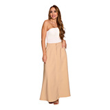 Saia Feminina Gode Alfaiataria Com Cinto Fashion