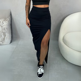 Saia Feminina Longa Cintura