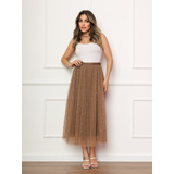 Saia Feminina Midi Detalhe