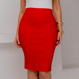 Saia Feminina Midi Justa
