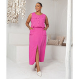 Saia Feminina Midi Social
