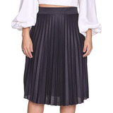 Saia Feminina Plissada Midi