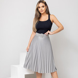 Saia Feminina Plissada Moda
