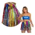 Saia Fitilho Carnaval Metalizada Fitas Coloridas Bloquinho