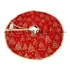 Saia Glitter P/ Base Árvore De Natal Enfeite Decoração 90cm Cor Vermelho E Dourado Árvores De Natal