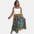 Saia Indiana Longa De Seda Estampada Com Pala Rodada Ks 01