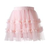 Saia Infantil De Tule Tutu Com Babados Em Camadas Para Meninas De 6 Meses A 10 Anos Rosa 8 10 Years