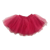 Saia Infantil Tutu Pink Tule Com Forro Ballet Fantasia