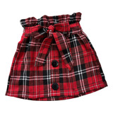 Saia Infantil Xadrez Menina