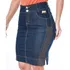 Saia Jeans Bordada + Frete Cintura Alta Moda Evangélica R:22