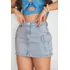 Saia Jeans Cargo Infantil Juvenil - 8 Ao 16