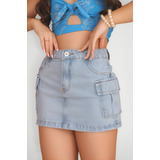 Saia Jeans Cargo Infantil